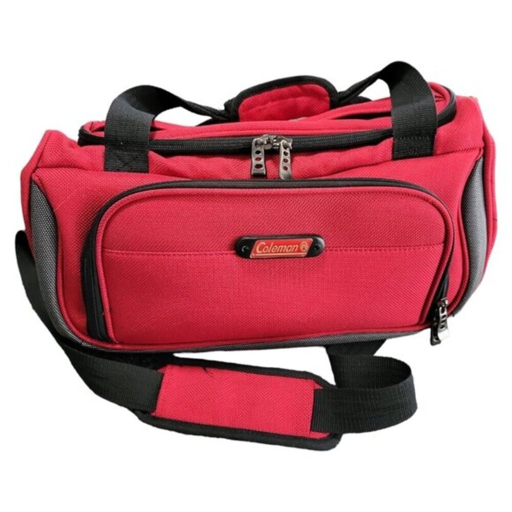 Coleman Duffle Gym Travel Red Shoulder Bag